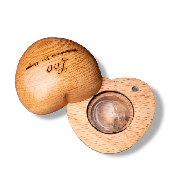 oak heart tribute memorial for your pet's ashes