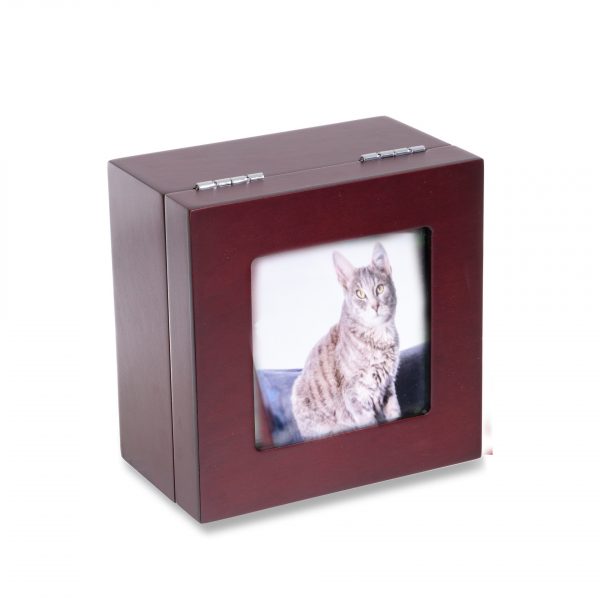 cat memorial keepsake box with photo - small