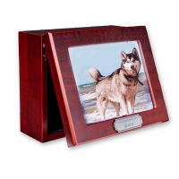dog memorial keepsake box with photo - medium