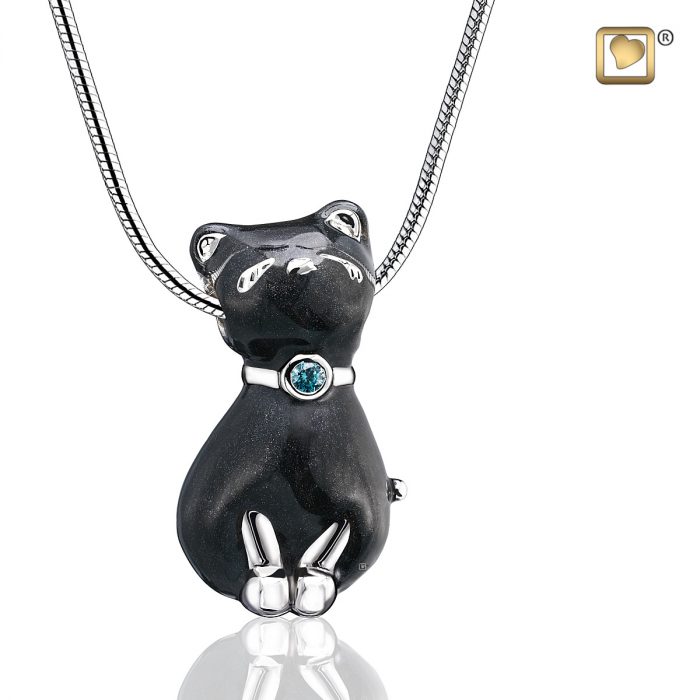 pet memorial jewellery - cat pendant midnight sky