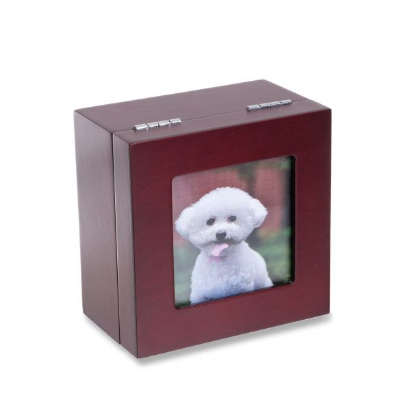 dog memorial keepsake box with photo - small