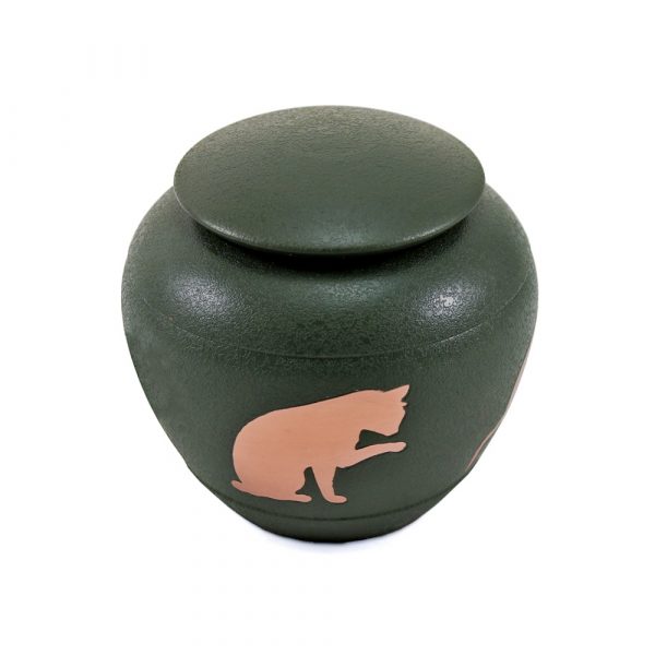 Silhouette Cat Urn (Fern) +$20