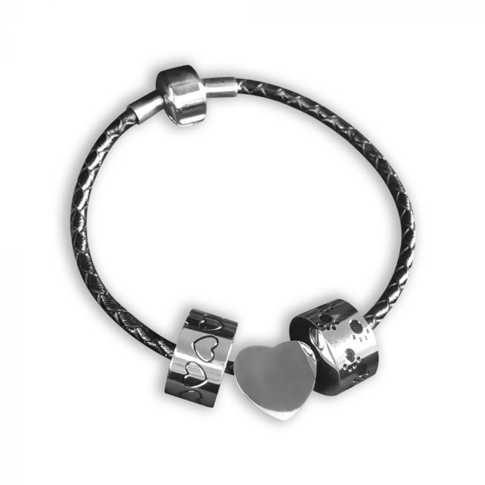 bracelet keepsake with paw and heart