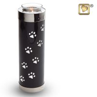 tall tealight with storage for your pets ashes - midnight sky