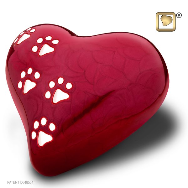 Love Heart Solid Brass Medium Up To 9.7kg (Red)