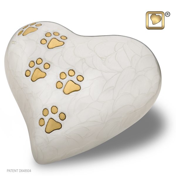 Love Heart Solid Brass Large Up To 25kg (White)